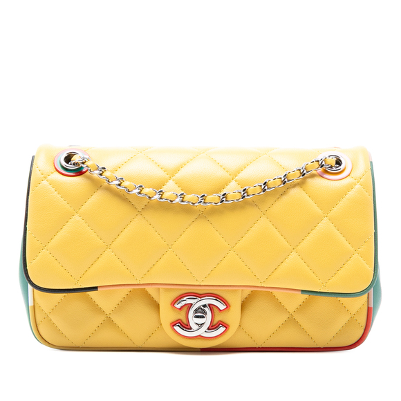 Chanel Handbags - Pre-Loved Chanel Small CC Quilted Multicolor Lambskin Acrylic Cuba Flap
